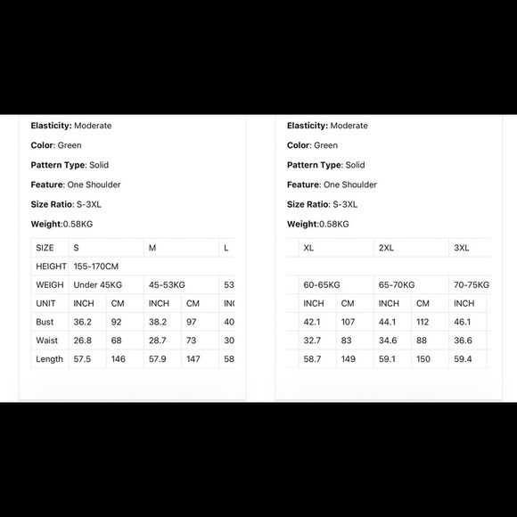 Green Solid Color One Shoulder Long Flared Sleeves Women Green XL (runs small) - Picture 3 of 3